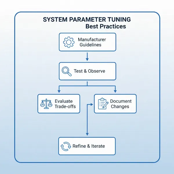 A checklist or flowchart for optimizing deadband and sensitivity settings in a control system.