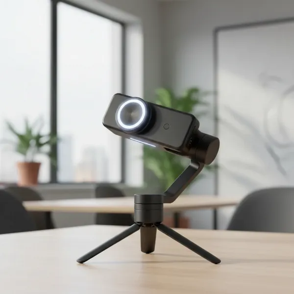 Hohem iSteady V2 foldable design with AI Vision Sensor and LED light for smartphone stabilization