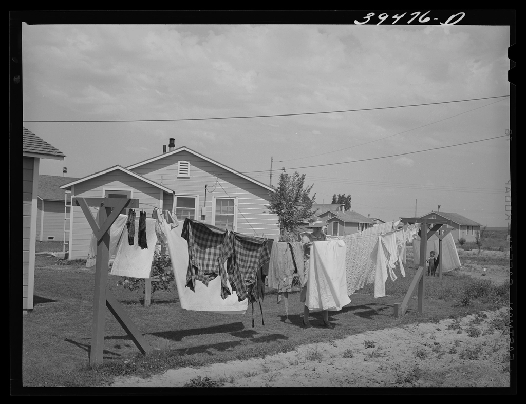 Washing machine in home laundry