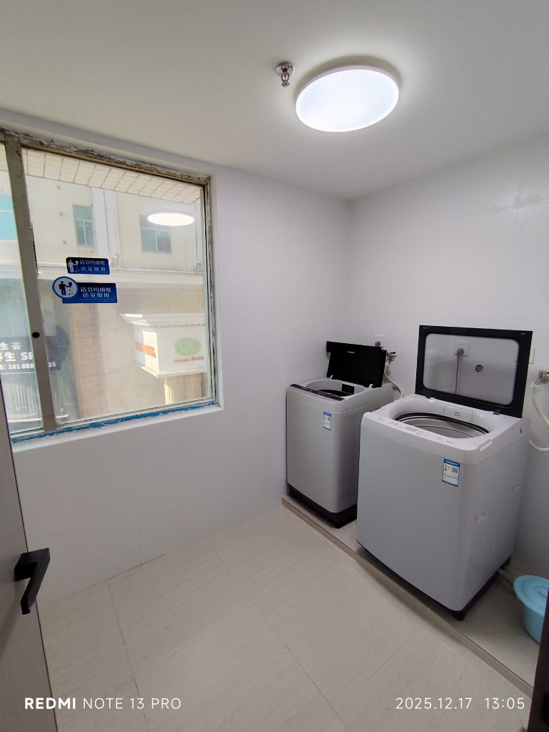 Washing machine in laundry room